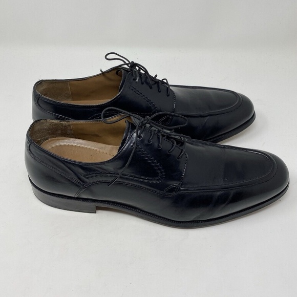 Johnston & Murphy Mens Cap Toe Leather Heritage Black Derby Shoes Size 11 M main image 8